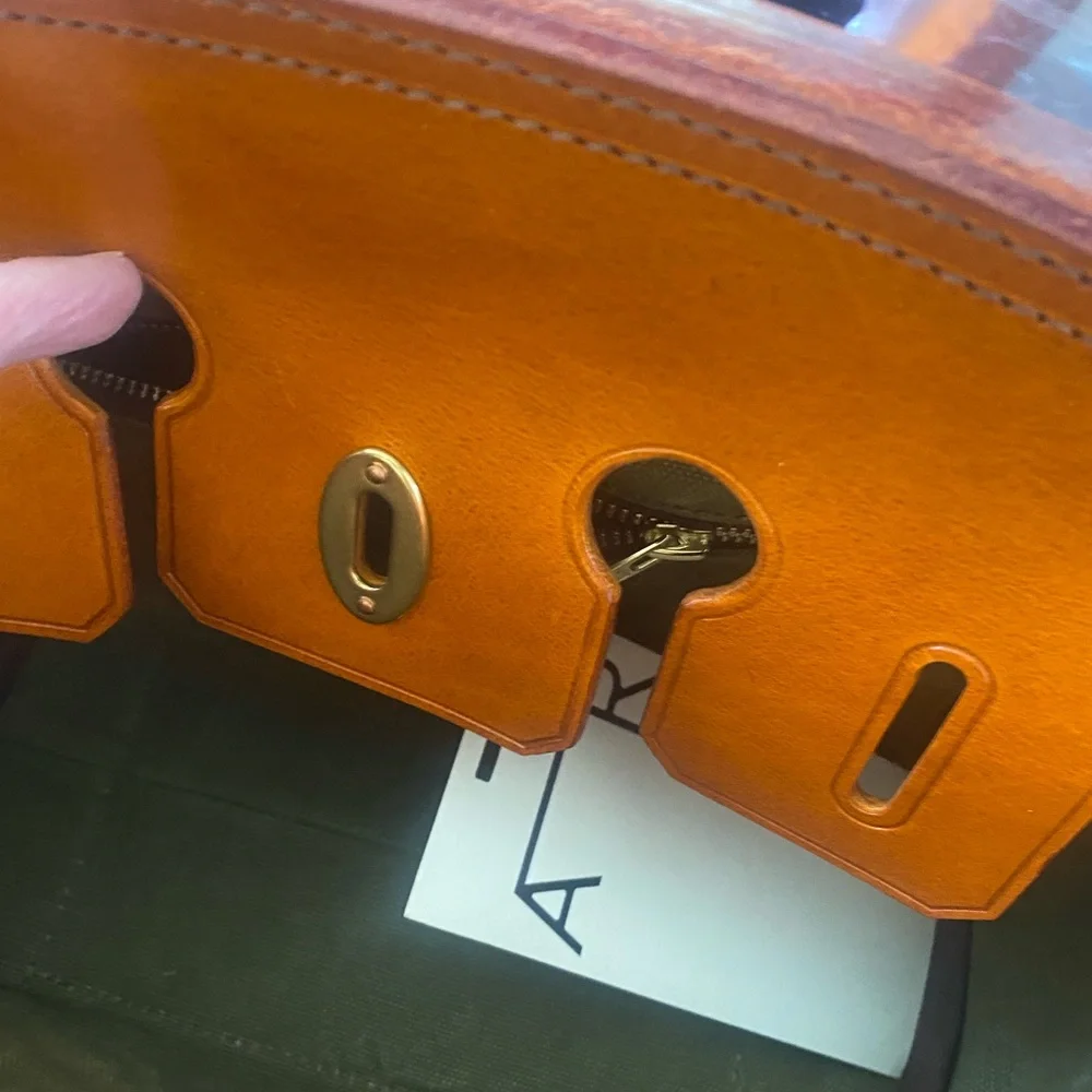 Atorie Canvas Leather Top-Handle Bag med NWT - Picture 6 of 13